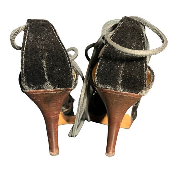 YSL Tom Ford Gladiators Heels Velvet Iconic Lace - Picture 9 of 15